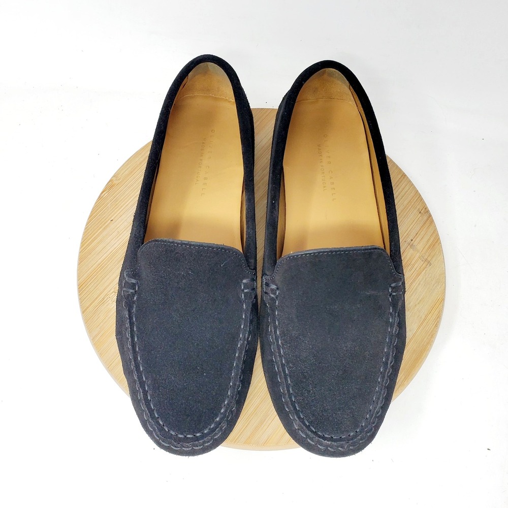 Oliver Cabell Loafer Women 38 Black Suede Slip On Driving Driver Minimalist Shoe - Picture 4 of 12